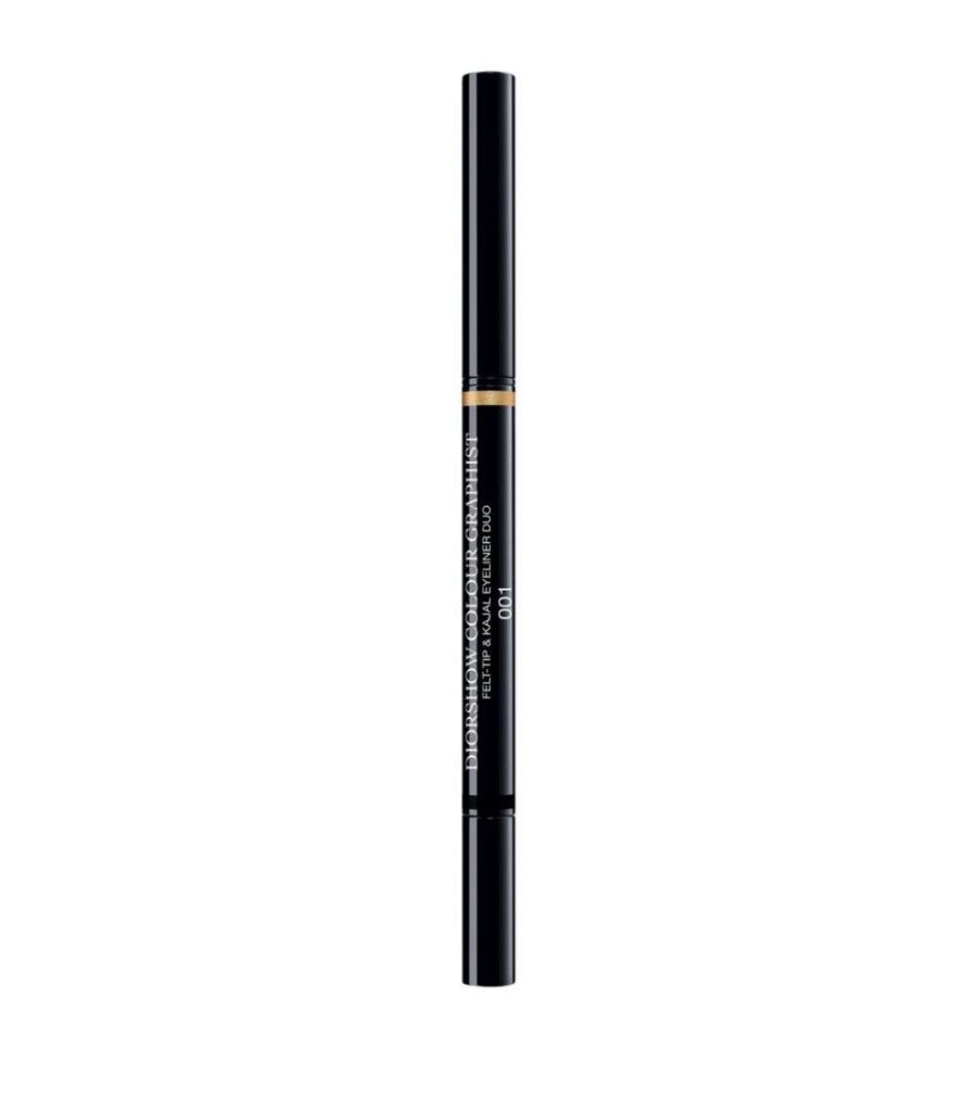 Make-Up * | New Diorshow Colour Graphist Summer Dune Collection Eyeliner Duo 001 Black Gold Eyeliners