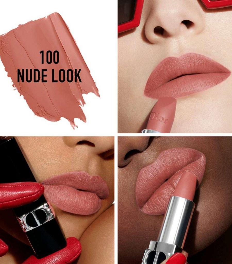 Make-Up * | Cheapest Rouge Dior Couture Colour Matte Refillable Lipstick 100 Nude Look Lipsticks