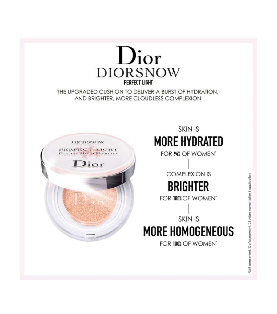 Make-Up * | Promo Diorsnow Perfect Light Glow Cushion Foundation Refill 10 Foundations