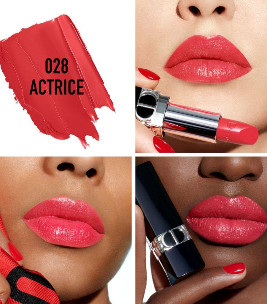 Make-Up * | Top 10 Rouge Dior Couture Colour Satin Refillable Lipstick 028 Actrice Lipsticks